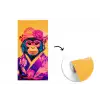 Aap - Kimono - Bloemen - Hoofdtooi fotobehang vinyl groot -3d