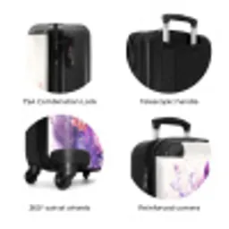 Parelachtige Pony NBS - Handbagage koffer - Kinderen Unisex middel zzzzzzzbolletjes_ENG