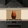 Beer - Minimalistisch - Bruin keuken achterwand spatscherm klein -sfeer1
