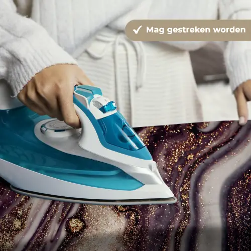 Marmer - Roze - Goud - Glitter - Marmerlook Wandkleed katoen klein -sfeer9
