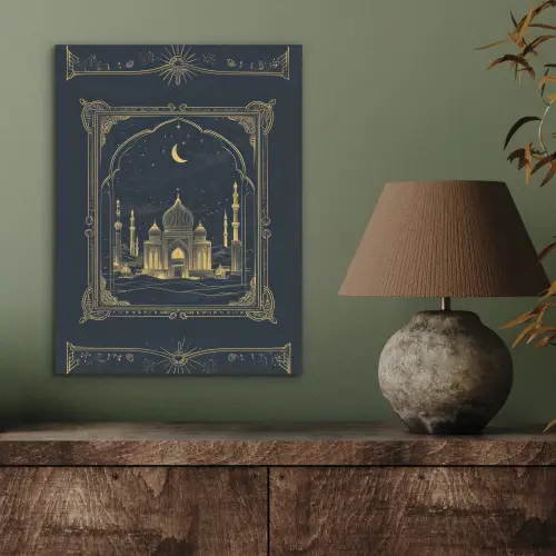 Moskee - Islam - Goud - Ramadan - Islamitische PET vilt klein -sfeer2