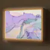 Goud - Marmer - Paars Light Box met batterij (Wandlamp) middel -z3d_website