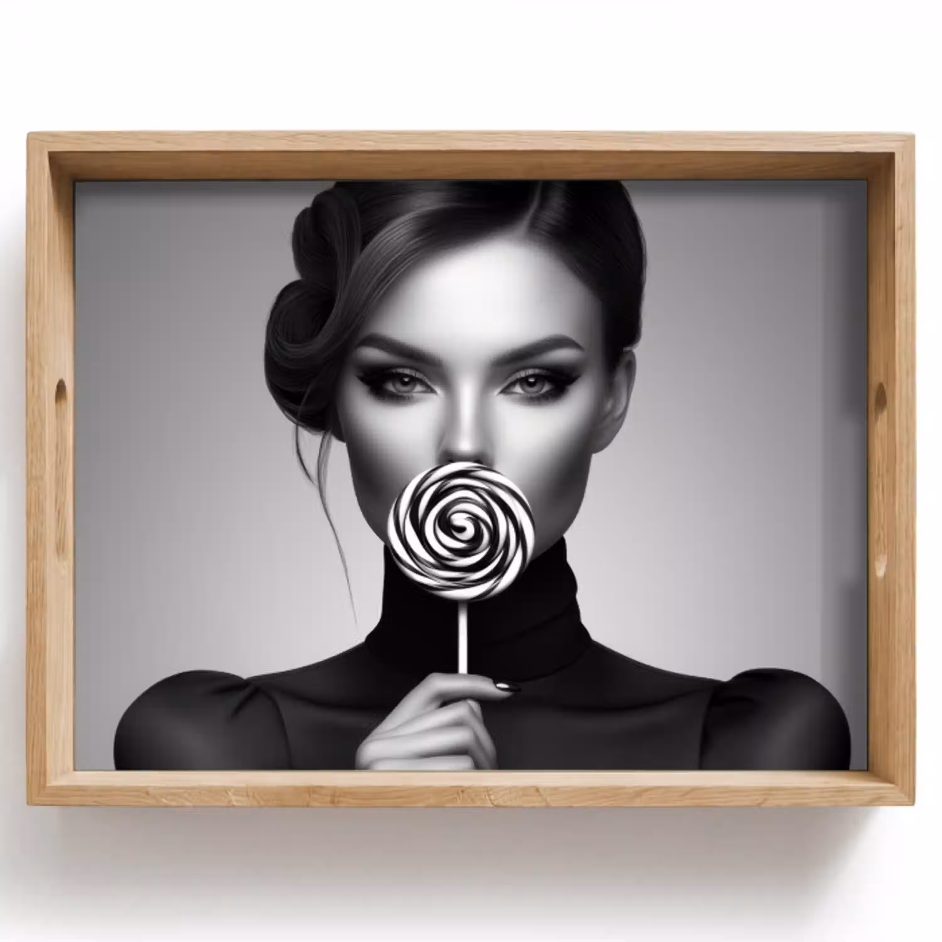 Vrouw - Lolly - Zwart Dienblad Rechthoek middel -z3d_shopping