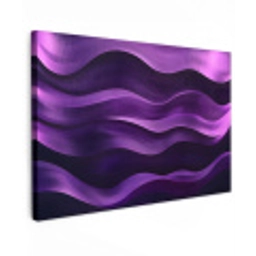 Golven - Abstract - Paars Tuinposter op houten frame 2 cm dik klein -3d