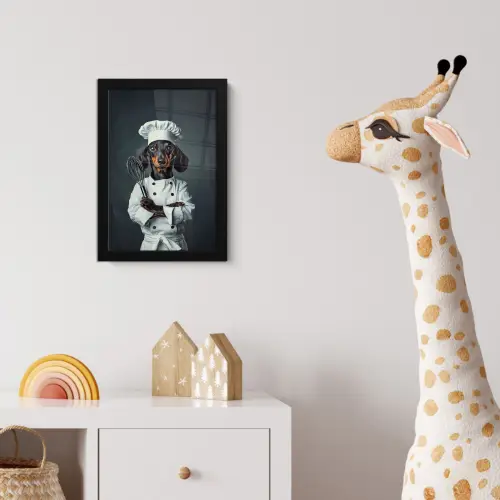 Hond - Garde - Kok fotolijst zwart zonder passe partout klein -usfeer4_kinderkamer