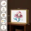 Zeemeermin - Roze - Luchtbellen Light Box met batterij (Wandlamp kind) middel -USP_websiteoverzichtNL