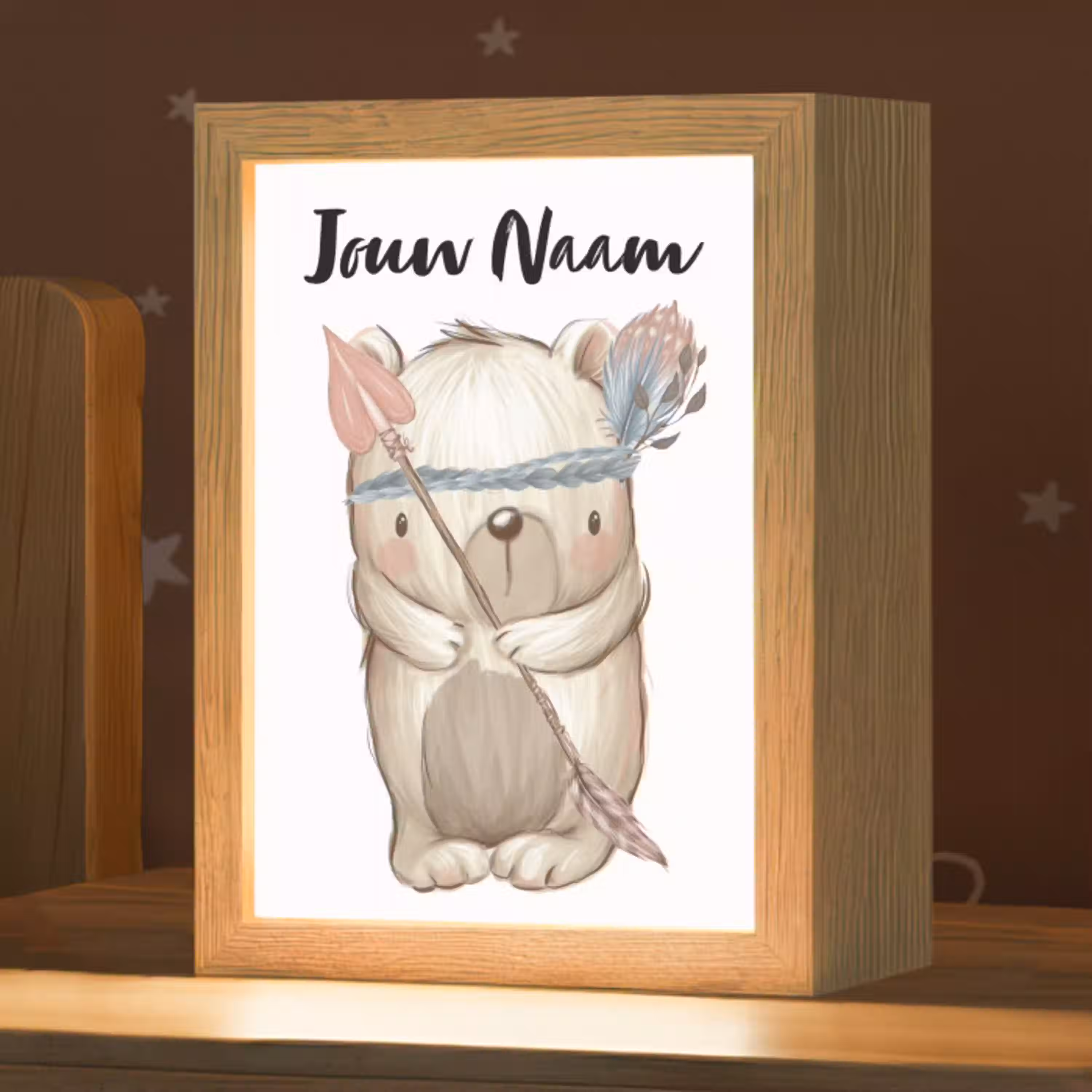 Beer - Dier - Bosdieren Light Box met kabel (Kinderlampje) klein -zzz_3d_website