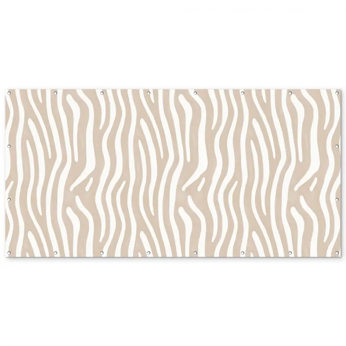 Abstract - Zebra - Beige Balkonbeschermer Duitsland klein 596 -zz_3d