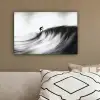 Surfer - Golf - Vervaagd - Zwart canvas 2cm klein -sfeer3