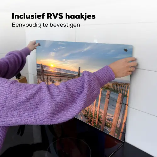 Strand - Natuur - Zonsondergang Inductie beschemer met haakjes klein -ky-ophangen-nl