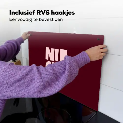 Nice - Uitroepteken - Rood Inductie beschemer met haakjes klein -ky-ophangen-nl