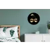 Kersen - Zwart - Goud - Chrome Wandcirkel aluminium klein -slaapkamer