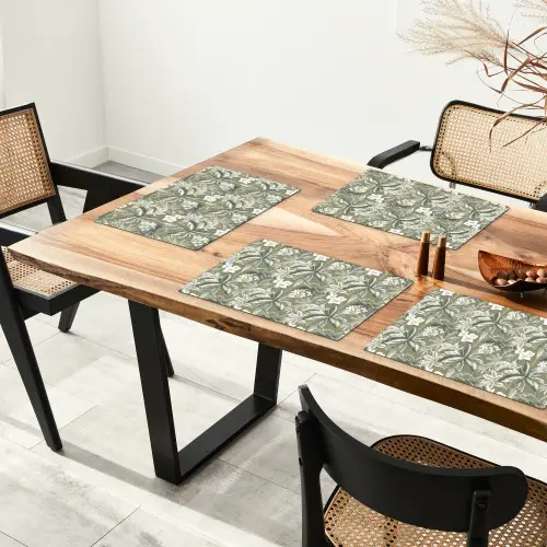 Botanisch - Bloemen - Groen Placemat vinyl groot 368 -zzsfeer4_Kitchenyeah-website
