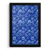 Bubbels - Patroon - Blauw fotolijst zwart zonder passe partout klein -3d