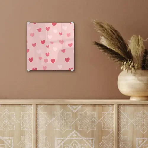 Hartjes - Patroon - Roze - Eenvoudig plexiglas 5mm klein -sfeer5