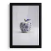 Appel - Blauw - Klassiek fotolijst zwart zonder passe partout klein -3d