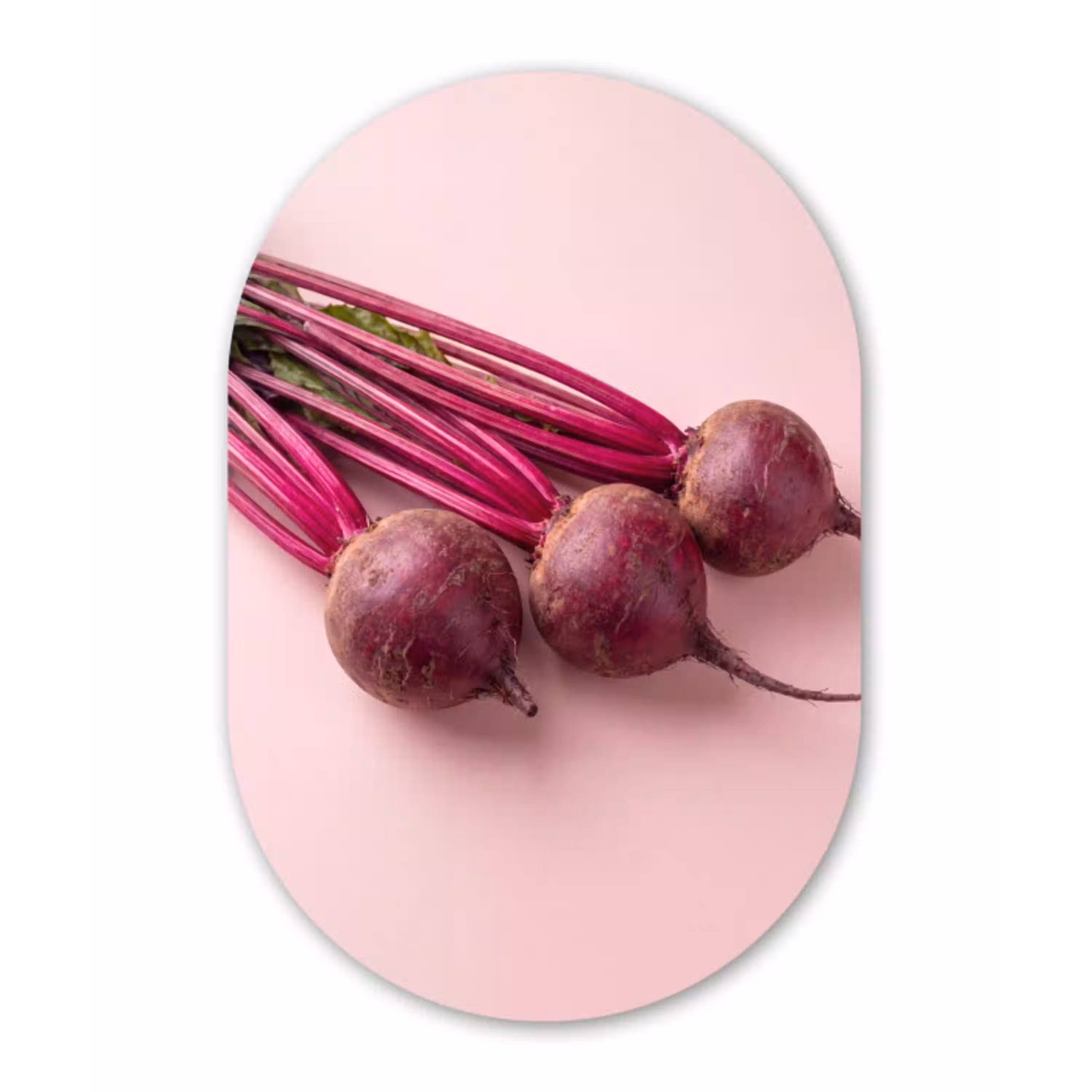 Groente - Rood - Vers Wandcirkel Ovaal Glas middel -3d