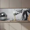 Feestelijk - Champagne - Discobal keuken achterwand 2 middel zz_3dshopping