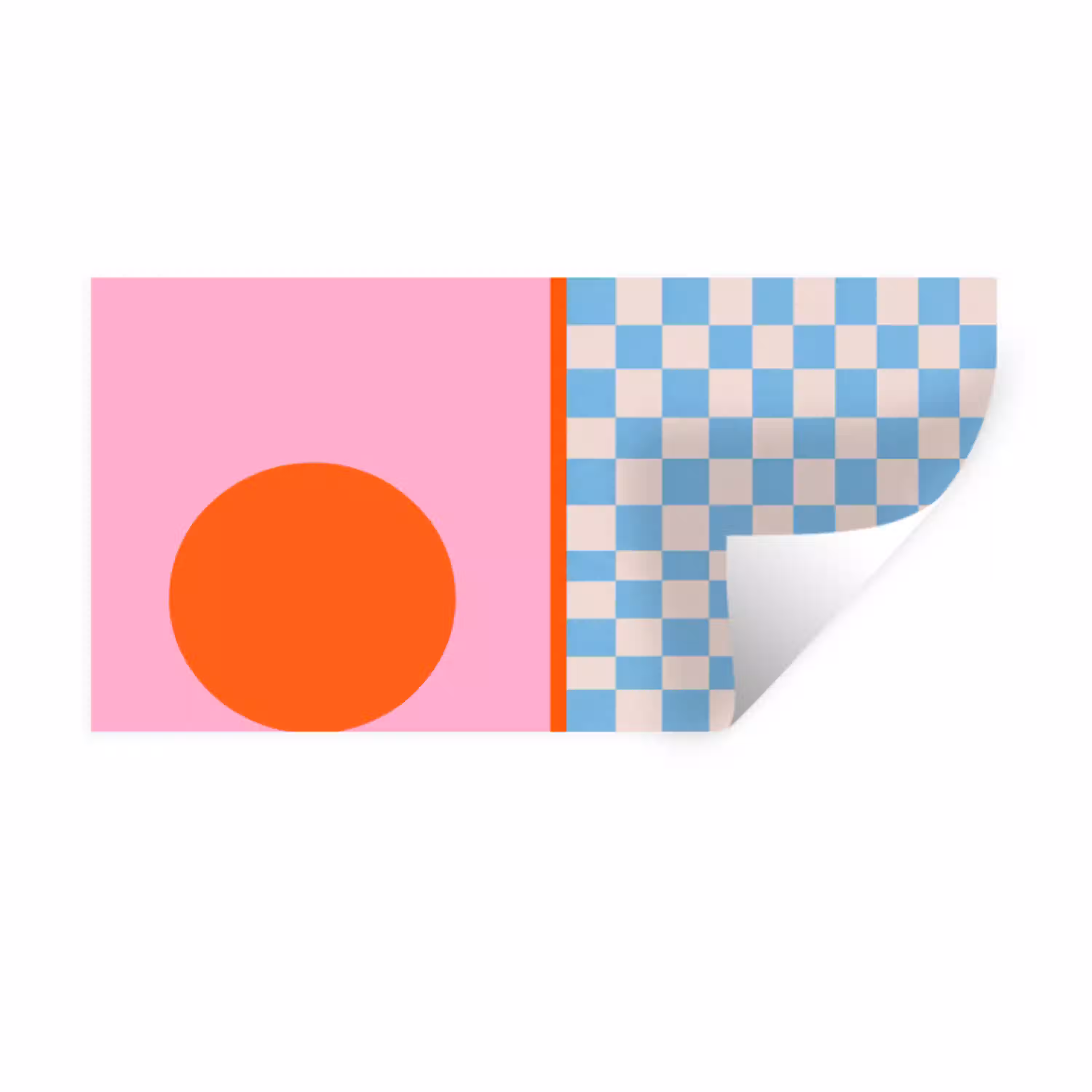 Abstract - Vormen - Geometrisch - Modern - Kleurrijk Muursticker klein -3d