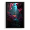 Standbeeld - Zeebodem - Koraal - Kleurrijk fotolijst zwart zonder passe partout klein -3d
