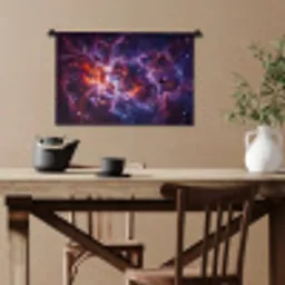 Space - Stars - Abstract - Colorful Wandkleed katoen klein -sfeer6