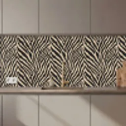 Zebra - Klassiek - Zwart keuken achterwand 2 middel 871 zz_3dshopping