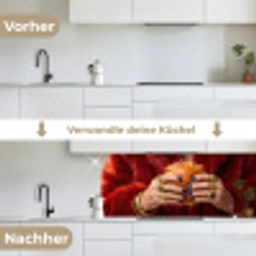 Broodje - Bontjas - Goud keuken achterwand 2 middel -voor-na_DE