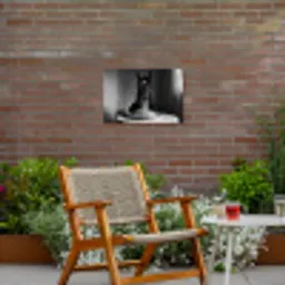Paard - Bord - Pasta - Tafelkleed - Zwart Wit - Dieren Tuinposter op houten frame 2 cm dik klein -sfeer3