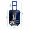 Spaceshuttle die kan opstijgen Kinderkoffer - Blauw klein -productfoto_formaten