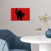 Kat - Zwart - Staart poster papier klein -sfeer3