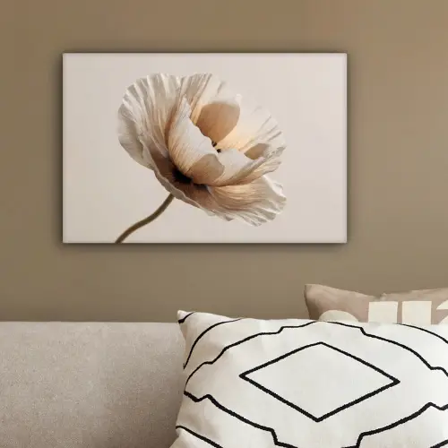 Bloem - Beige - Crème canvas 2cm klein -sfeer3
