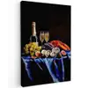 Champagne - Luxe - Oesters Tuinposter op houten frame 2 cm dik klein -3d