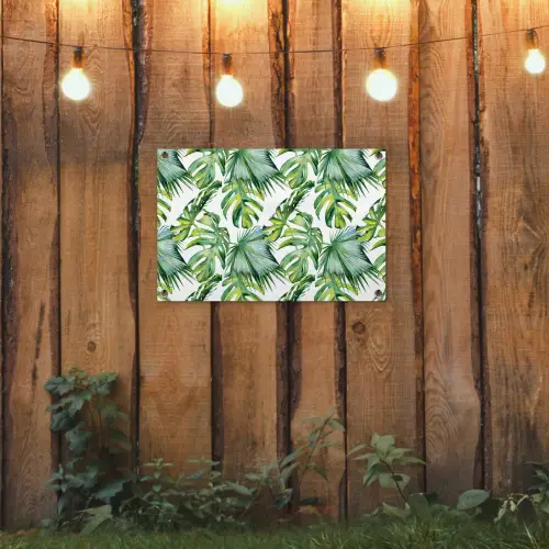 Monstera - Palmblad - Jungle - Tropisch tuinposter los doek klein -sfeer1