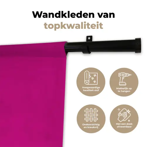Oh la la - Roze - Oranje - Minimalistisch Wandkleed katoen klein -sfeer2