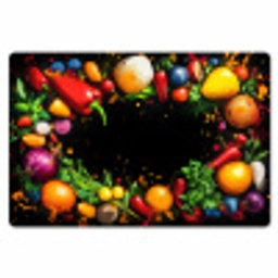 Groente - Graffiti - Kleurrijk - Koken - Abstract Placemat vinyl groot -zzsfeer1_Kitchenyeah-website