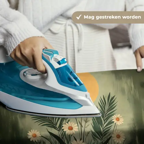 Bloemen - Bladeren - Zon - Groen Wandkleed katoen klein -sfeer9