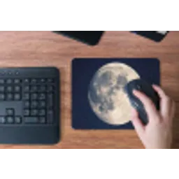 Ruimte - Maan - Kosmos muismat rubber klein -toetsenbord