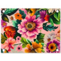 Bloemen - Kleurrijk - Roze tuinposter los doek klein -3d