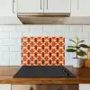 Geometrisch - Retro - Oranje keuken achterwand spatscherm klein 900 -sfeer2