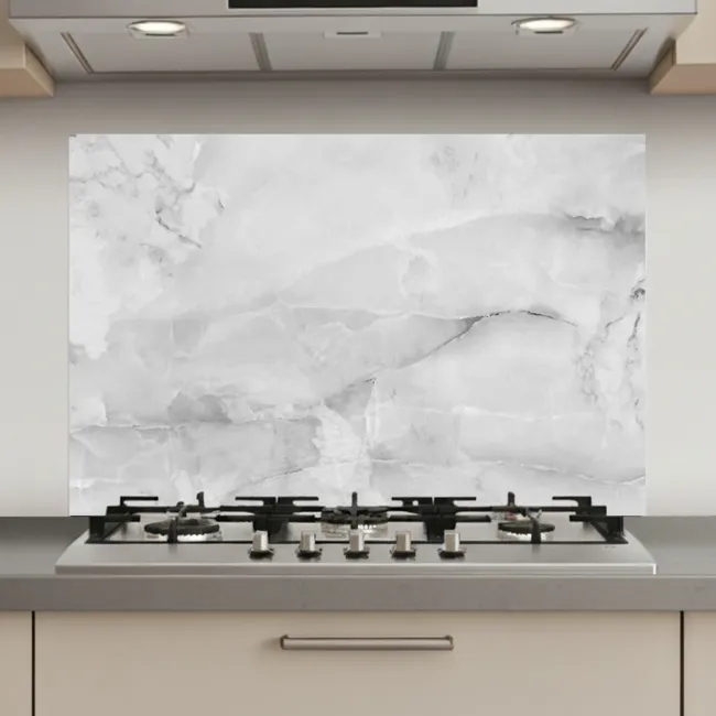 Marmer - Steen - Wit - Grijs - Marmerlook keuken achterwand spatscherm klein -3d_website
