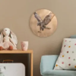 Buizerd - Roofvogel - Natuur - Bruin Wandcirkel kunststof plaat 5mm dik klein -tsfeer1_kind