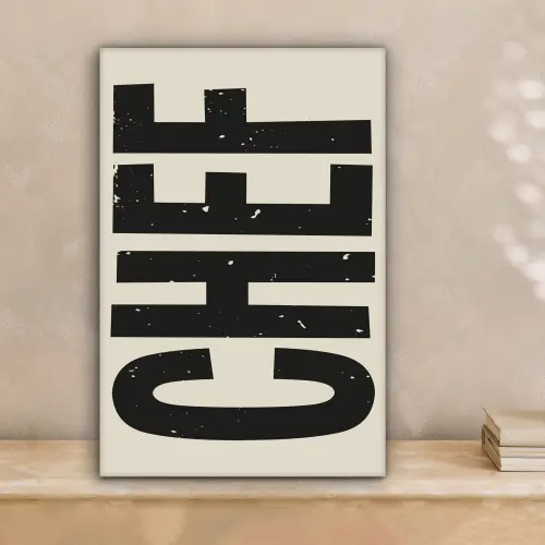 Vintage - Chef - Japandi - Zwart canvas 2cm klein -sfeer1