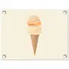 Minimalistisch - Schepijs - Hoorntje - Beige tuinposter los doek klein -3d