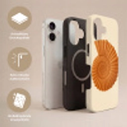 Schelp - Oranje - Ribbels Toughcase MagSafe Apple iPhone 17 klein -USP_Lagen_DE