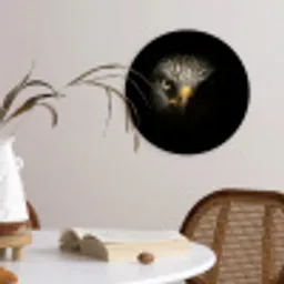 Vogel - Adelaar - Roofvogels - Oog - Snavel - Licht Wandcirkel kunststof plaat 5mm dik klein -sfeer4