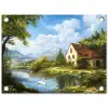 Zwaan - Bomen - Rust tuinposter los doek klein -3d