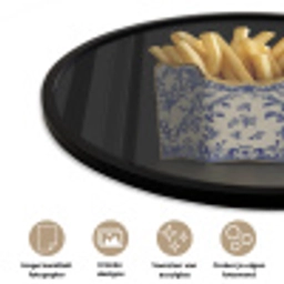 Friet - Porselein - Delfts blauw - Eten Fotolijst rond zonder passe partout klein -closeup_NL