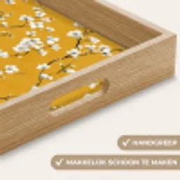 Bloesemtak - Aquarel - Geel Dienblad Rechthoek middel 911 -USP_HandgreepNL