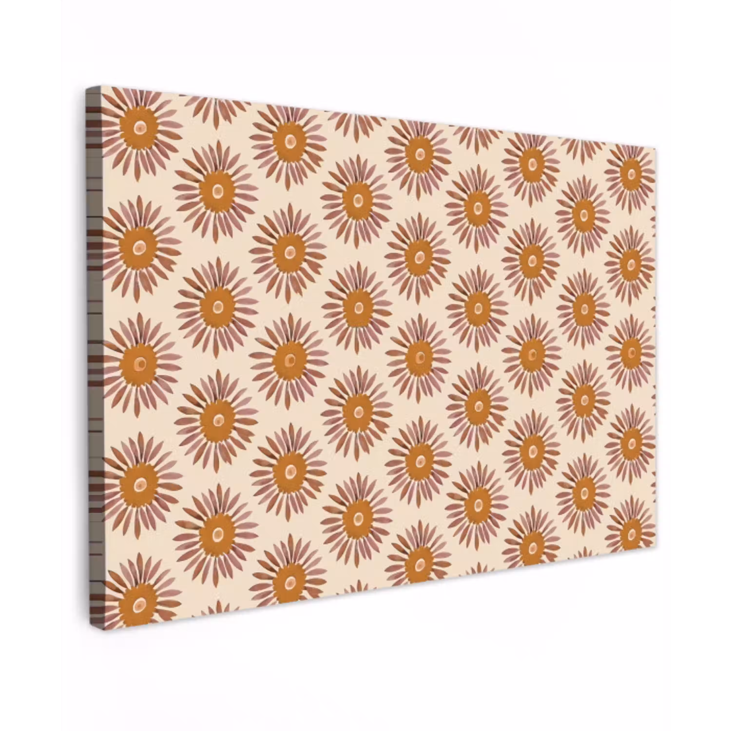 Patroon - Retro - Bruin canvas 2cm klein 34 -z3d