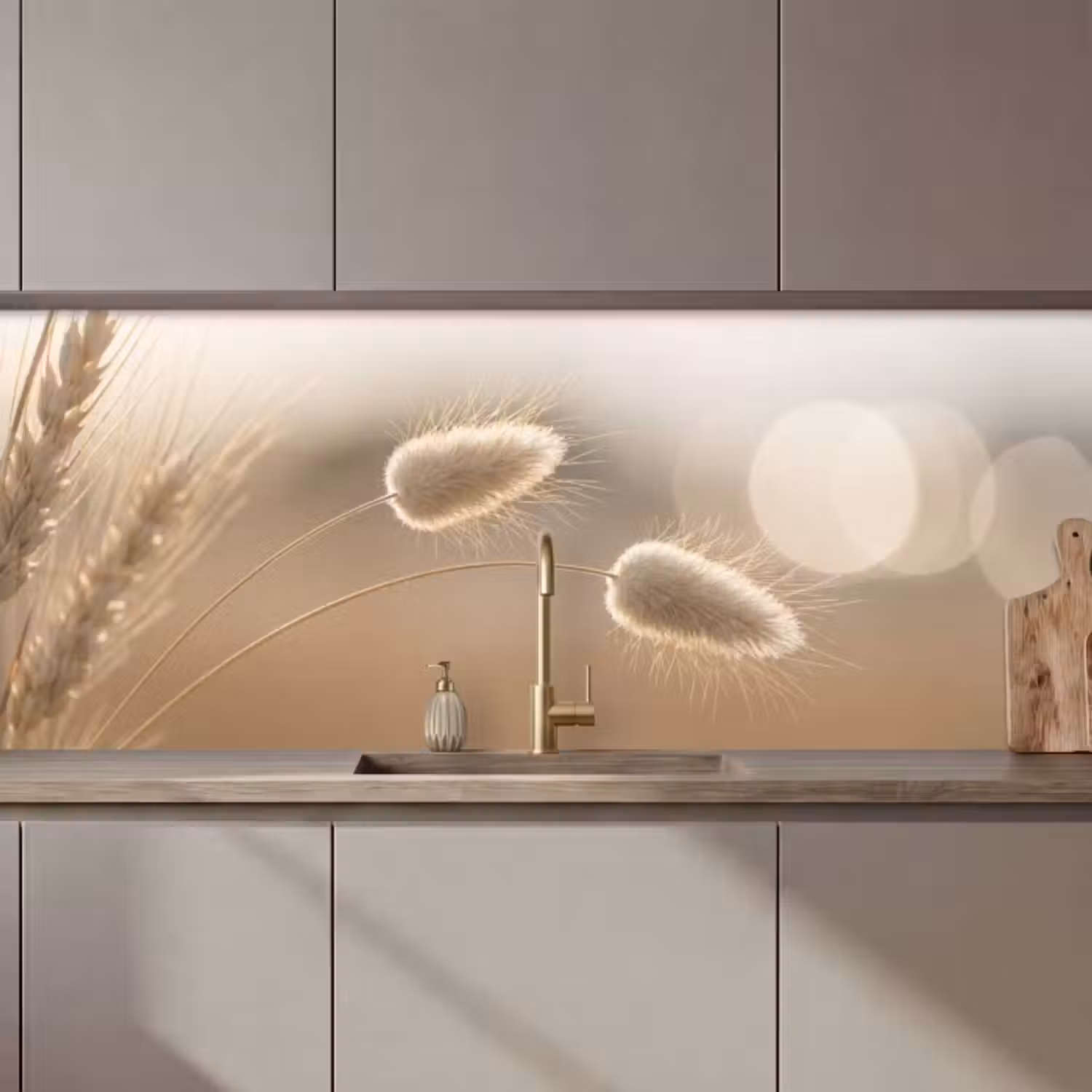 Küchenrückwand - Dunstschwanzgras - Grannenhaare - Sonnenlicht